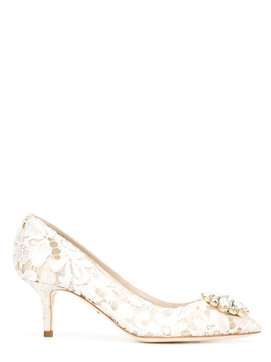 Dolce & Gabbana Women Lace Rainbow Pumps With 60Mm Brooch
