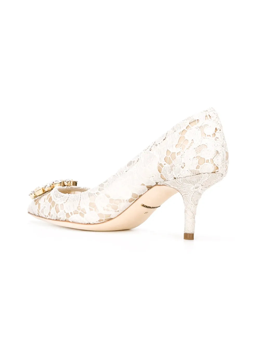 Dolce & Gabbana Women Lace Rainbow Pumps With 60Mm Brooch