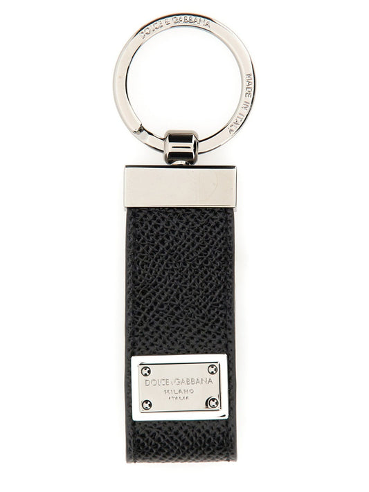 Dolce & Gabbana Men Keychain With Logoed Label