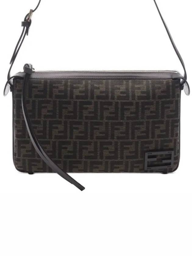 Fendi FF Jacquard Shoulder Bag Brown