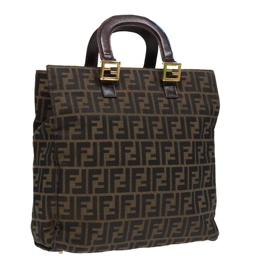 FENDI Zucca Canvas Hand Bag Brown91561