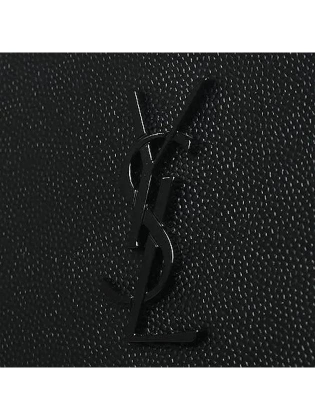 Saint Laurent 534680 YSL black logo caviar clutch bag 1
