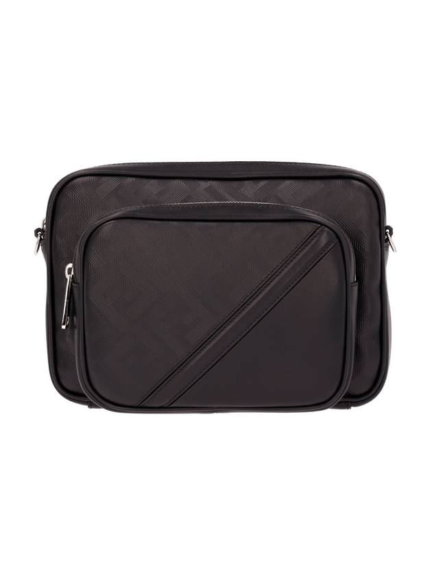 Fendi Shadow Diagonal Duo Camera Cross Bag Black