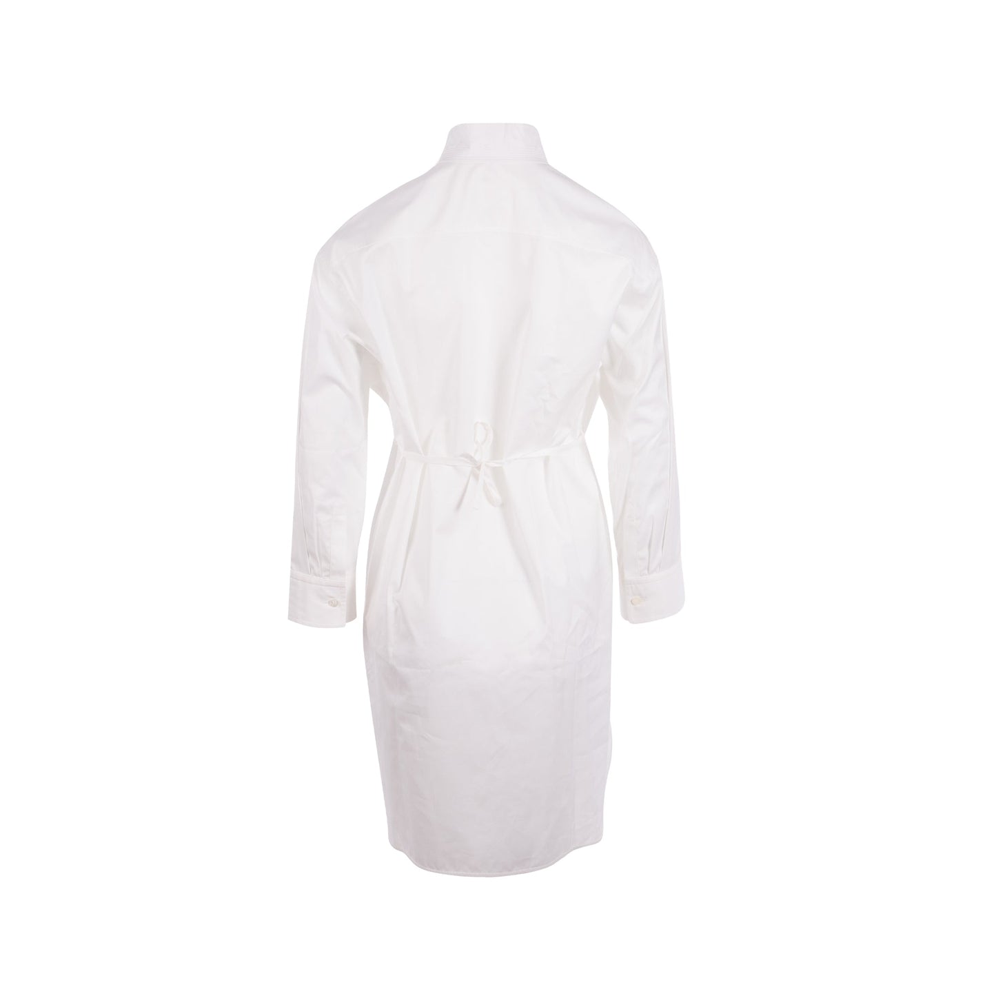 Hermes Size 32 Chemise A Liens Shirt Dress Cotton White