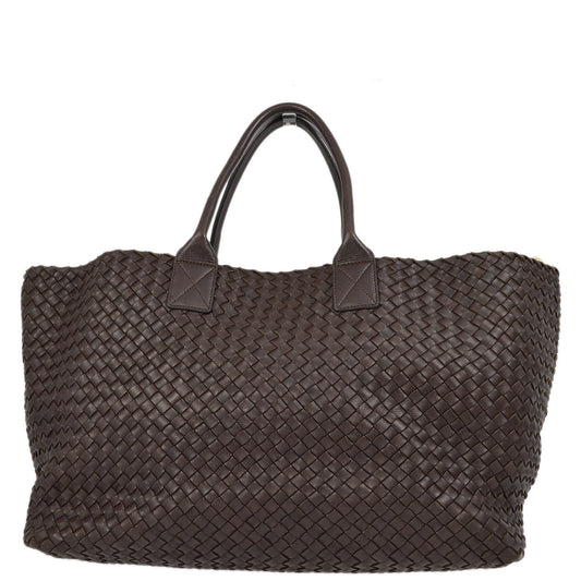 Bottega Veneta  Brown Intrecciato Tote Handbag