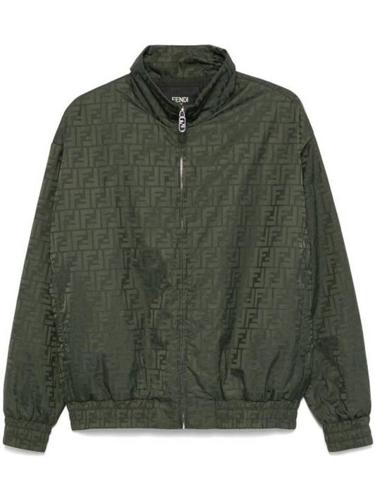 Fendi FF Nylon Bomber Jacket Green