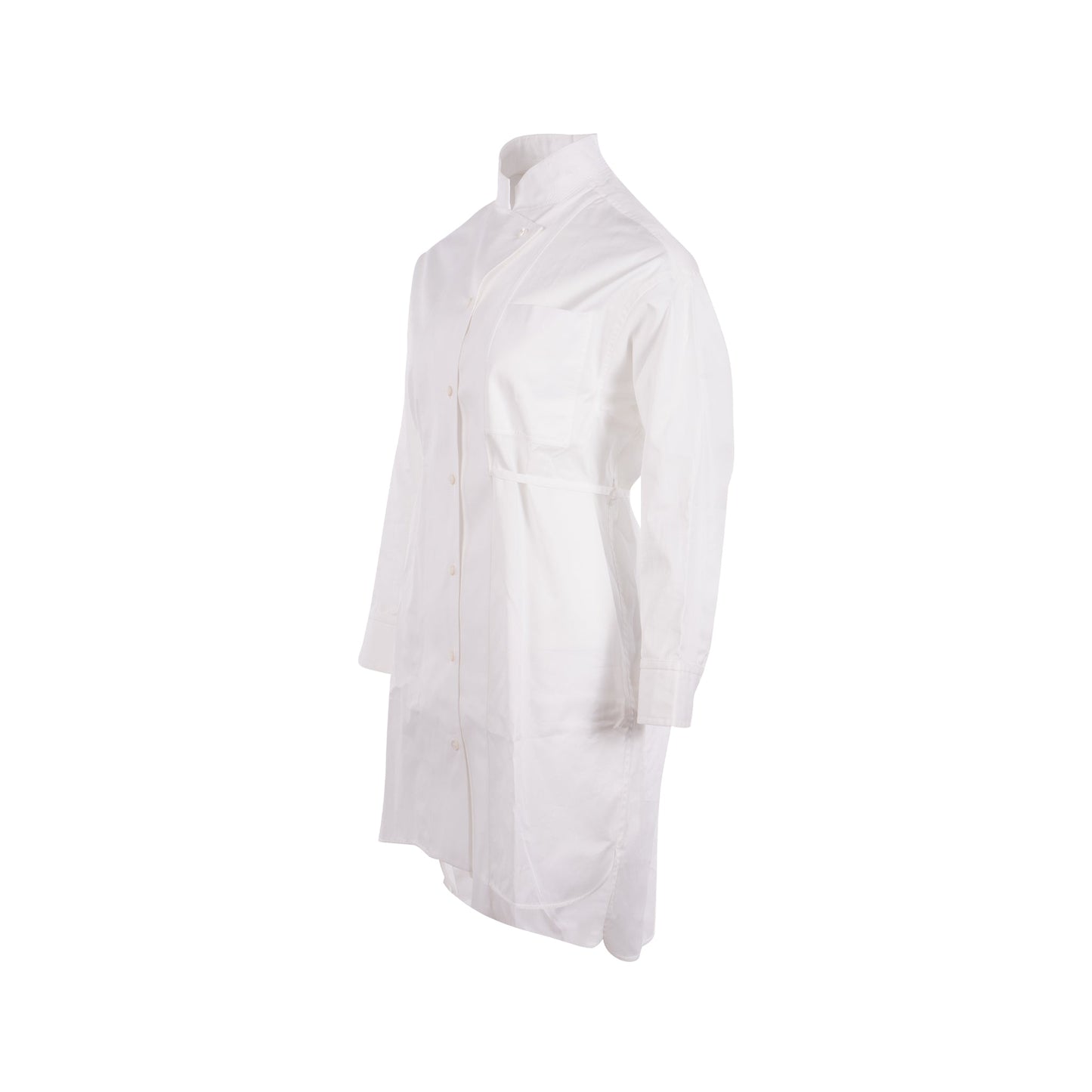 Hermes Size 32 Chemise A Liens Shirt Dress Cotton White