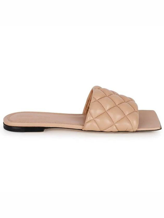 Bottega Veneta Padded Quilted Slippers Beige