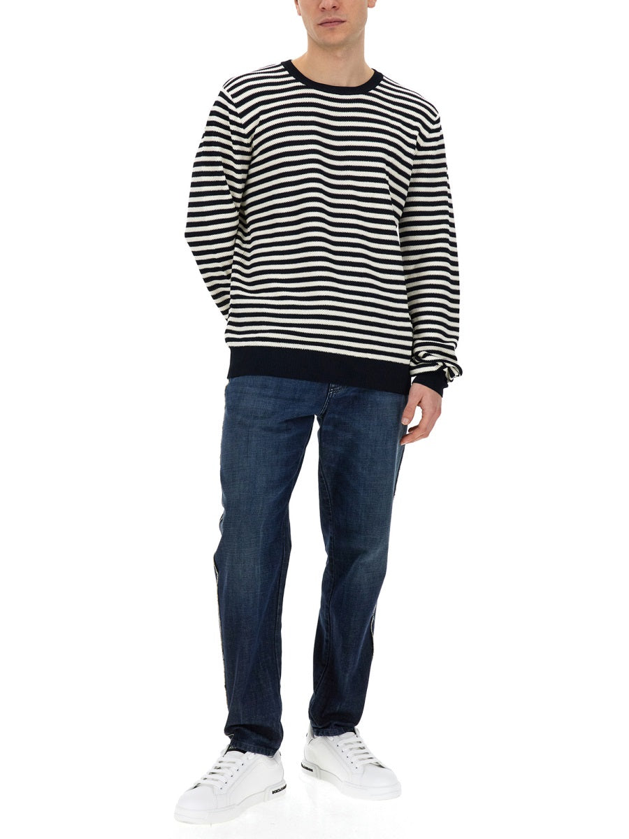 Dolce & Gabbana Men Jersey With Stripe Pattern