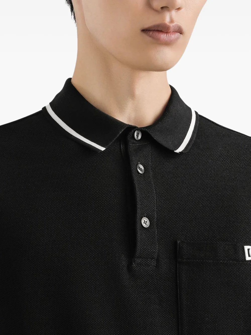 Dolce & Gabbana Men Cotton Polo Shirt With Embroidered Logo