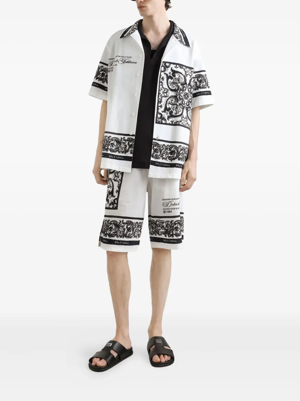 Dolce & Gabbana Men Cotton Shorts With Logo