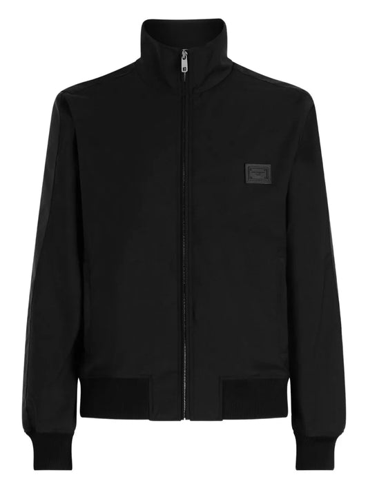 Dolce & Gabbana Men Logo-Patch Zip-Up Bomber Jacket