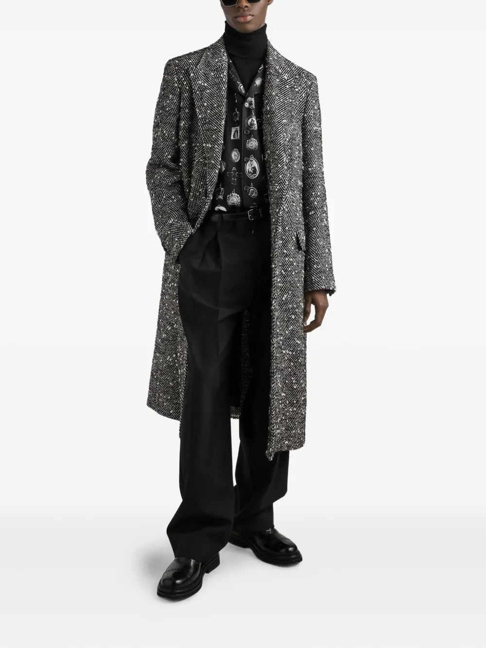 Dolce & Gabbana Men Herringbone Coat