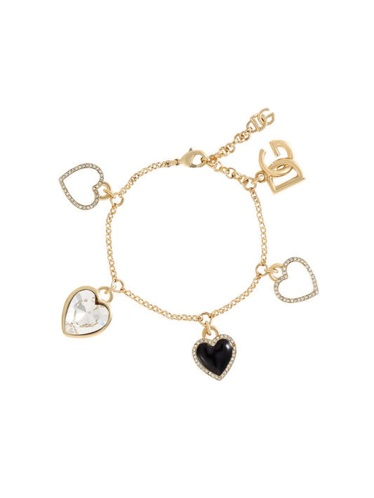Dolce & Gabbana Women Italian Tailored Bracelet With Heart-Shaped Charms