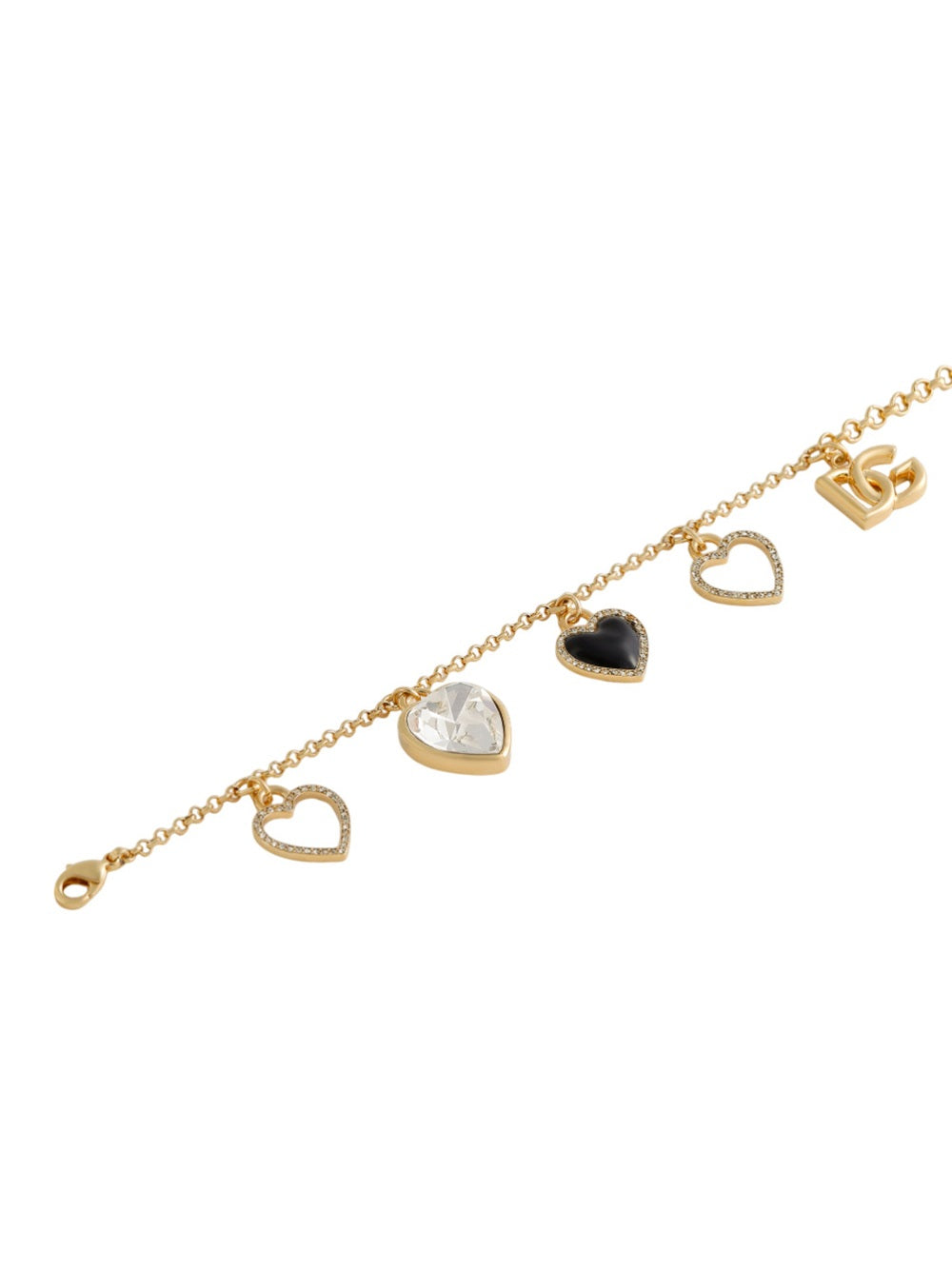 Dolce & Gabbana Women Italian Tailored Bracelet With Heart-Shaped Charms