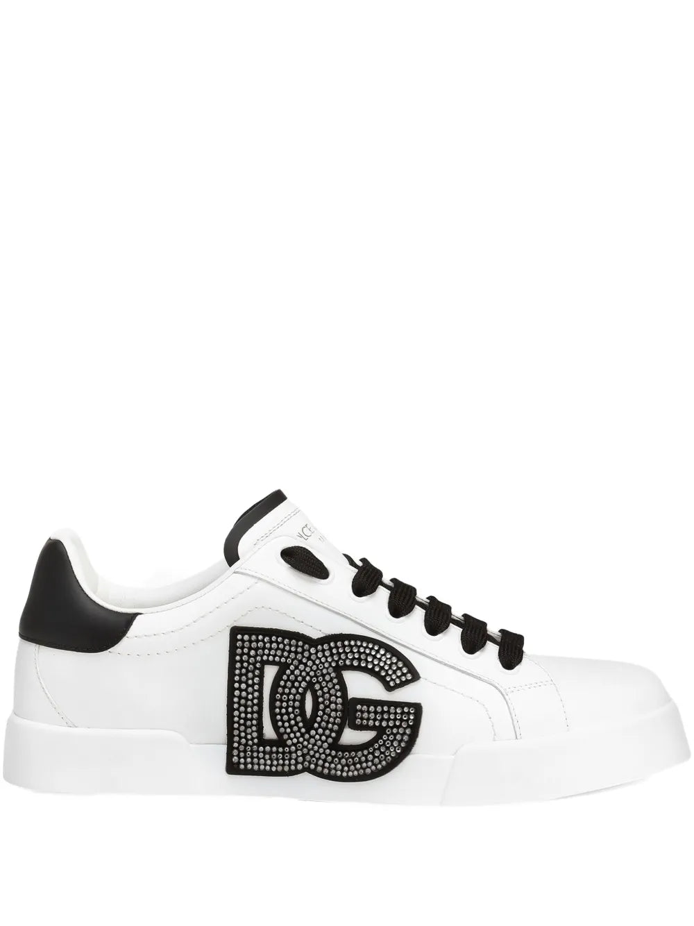 Dolce & Gabbana Women Portofino Sneakers With Rhinestones