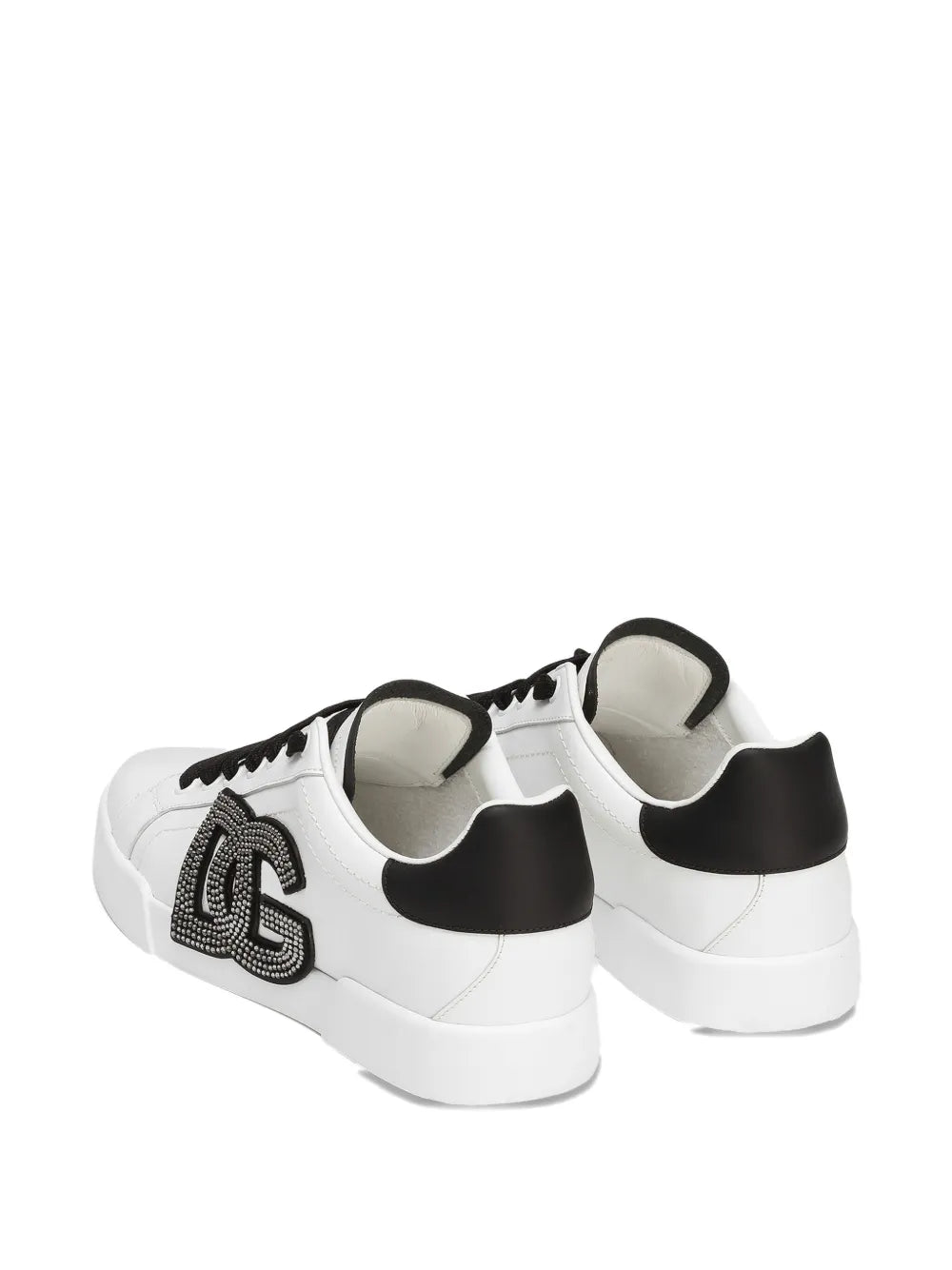 Dolce & Gabbana Women Portofino Sneakers With Rhinestones