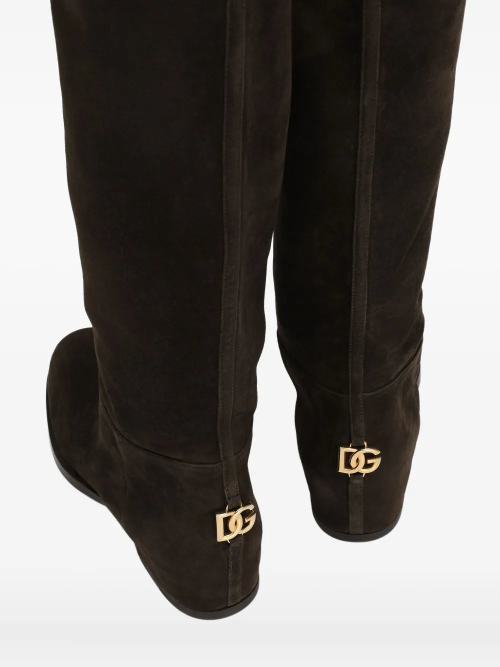 Dolce & Gabbana Women Suede Boots With Logo