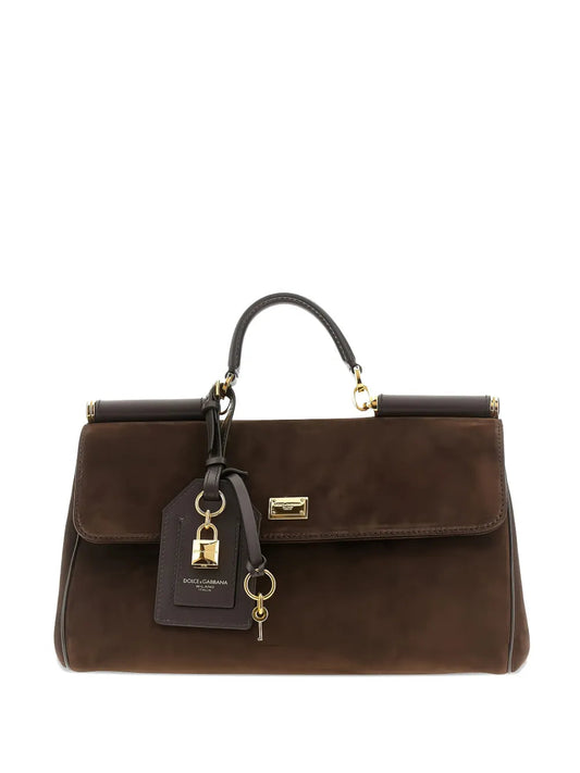 Dolce & Gabbana Women My Suede Tote Bag Decorated With A Sicily Padlock