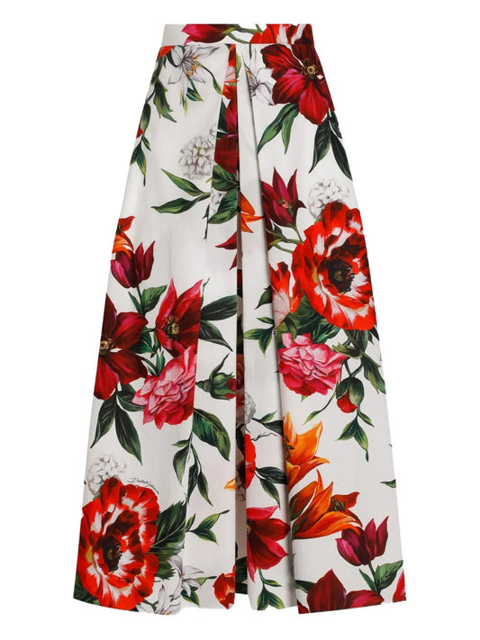 Dolce & Gabbana Women Floral Print Midi Skirt