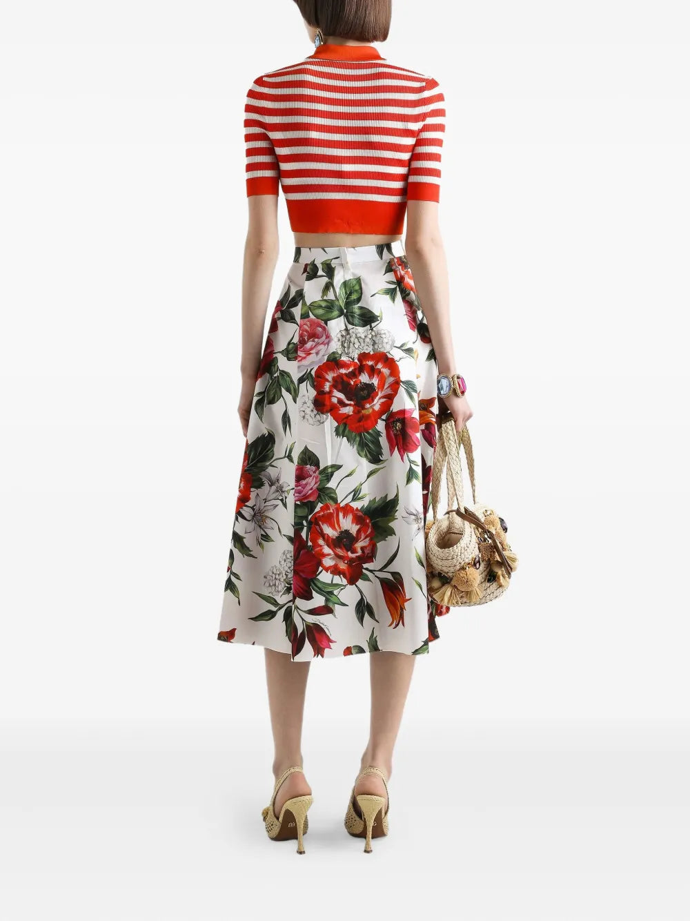 Dolce & Gabbana Women Floral Print Midi Skirt