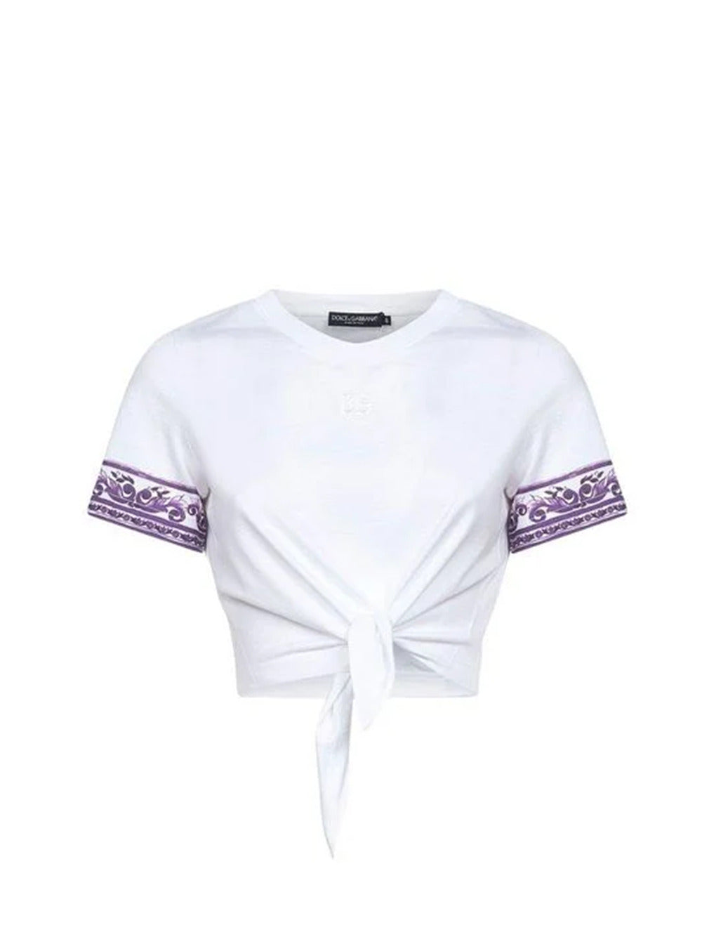 Dolce & Gabbana Women Cotton T-Shirt With Logo Application