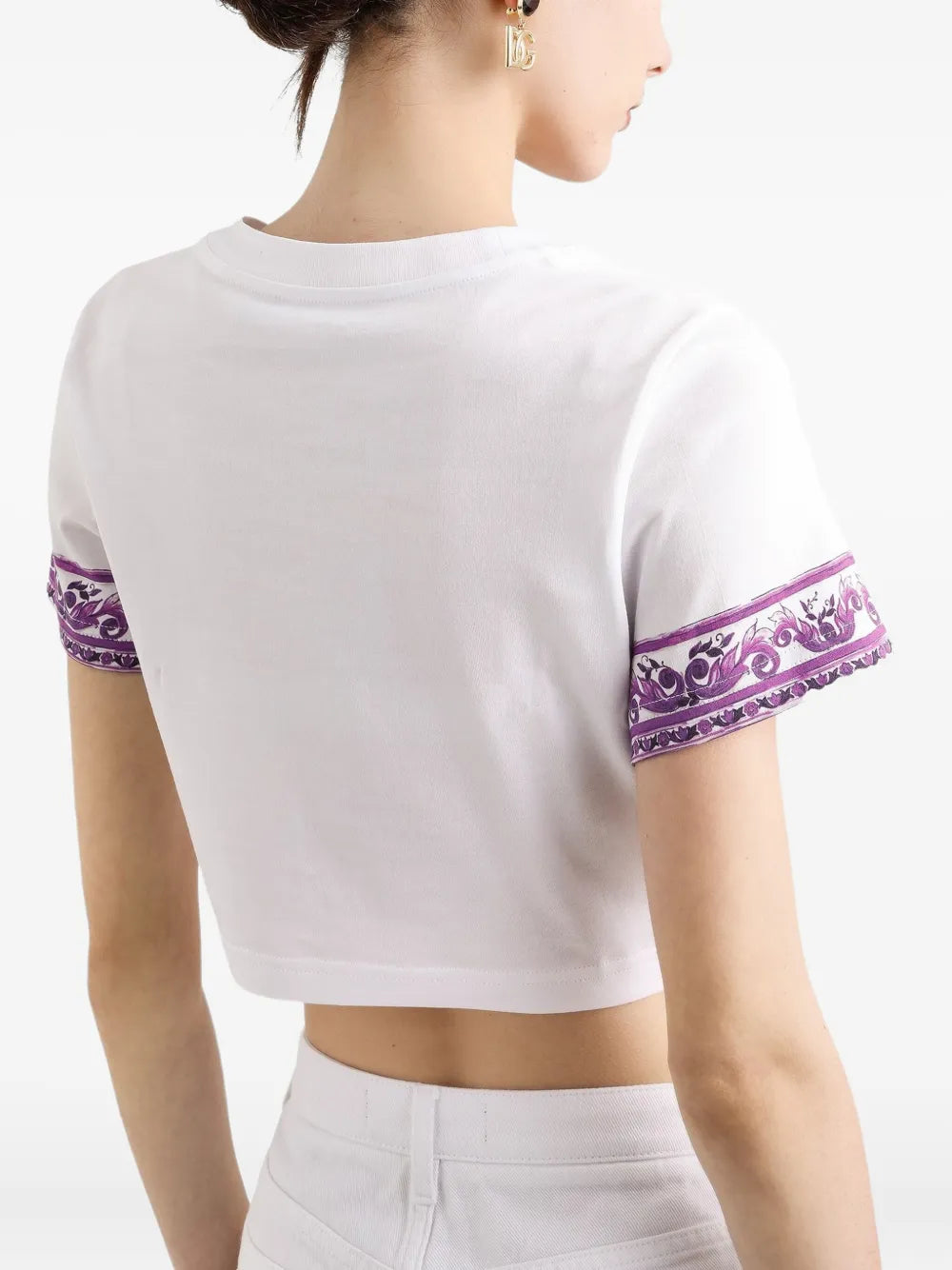 Dolce & Gabbana Women Cotton T-Shirt With Logo Application