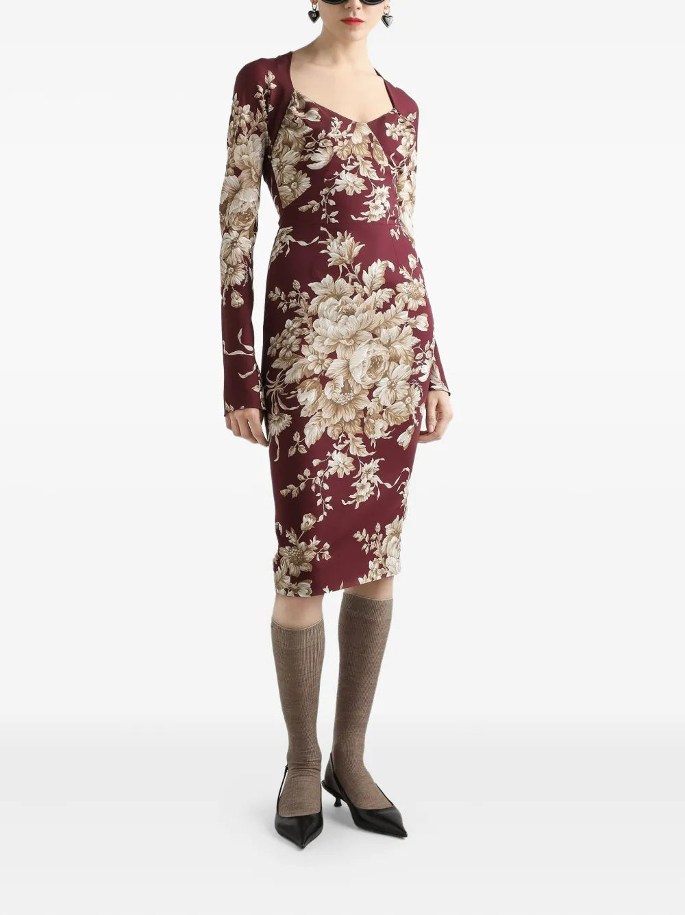 Dolce & Gabbana Women Long-Sleeved Floral Dress