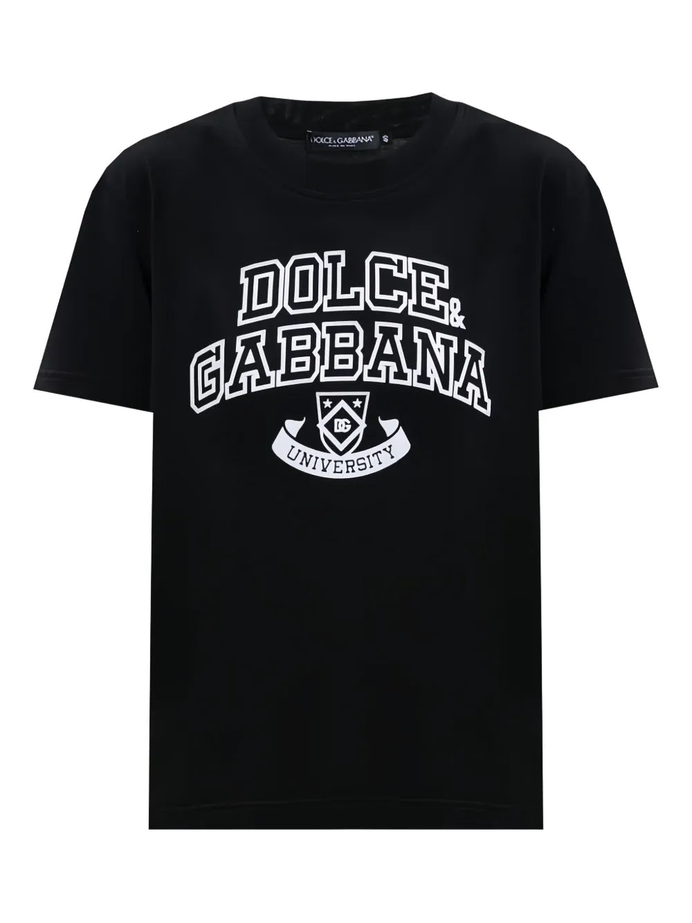 Dolce & Gabbana Women Black T-Shirt With Contrasting Logo