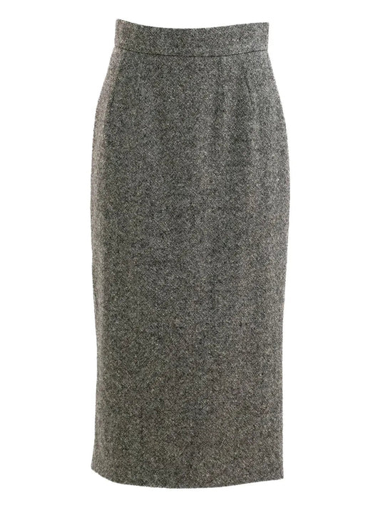 Dolce & Gabbana Women Midi Skirt With Textured Knit
