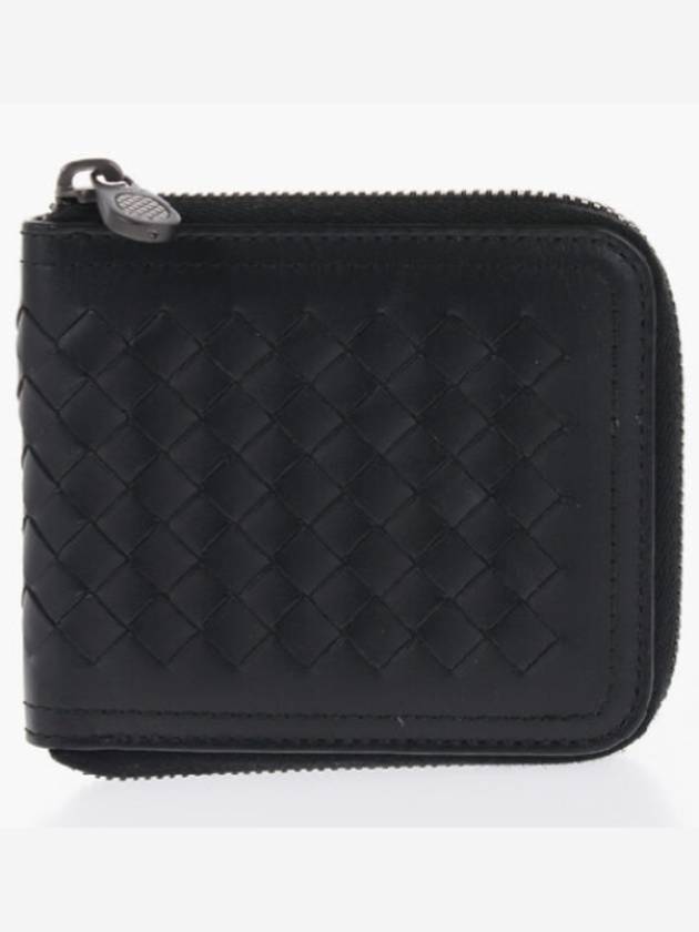 Bottega Veneta Intrecciato Half Wallet Black