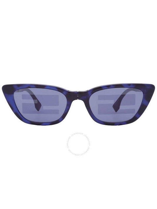 Fendi Fendi Blue Logo Cat Eye Ladies Sunglasses FE40089I 55X 53