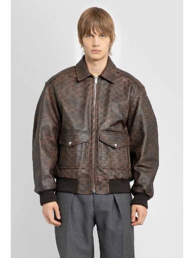 CELINE Aviator Blouson Jacket Dark Brown