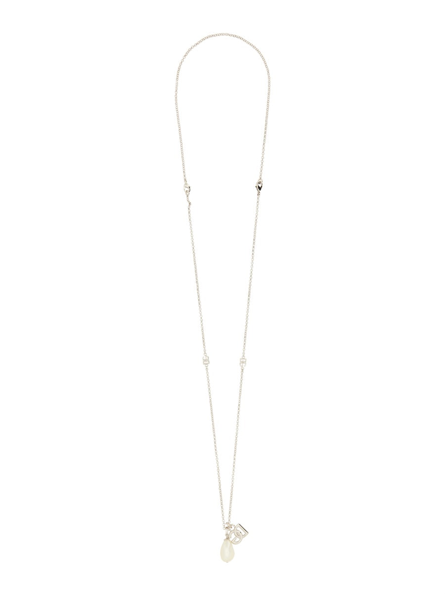 Dolce & Gabbana Men Dg Logo Drop Necklace