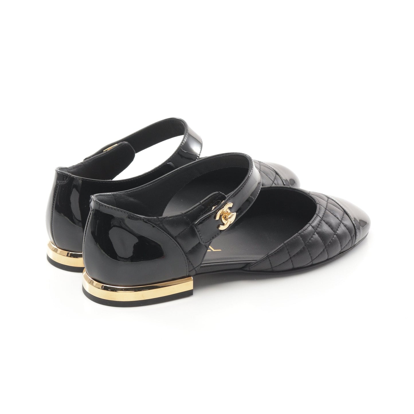 Chanel Ballerina Ballet shoes Lambskin Patent leather Black