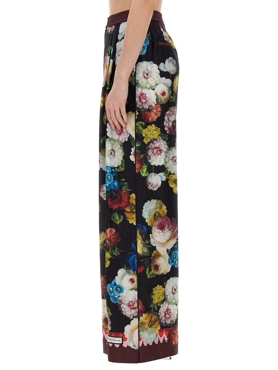 Dolce & Gabbana Women Pants With Floral Print