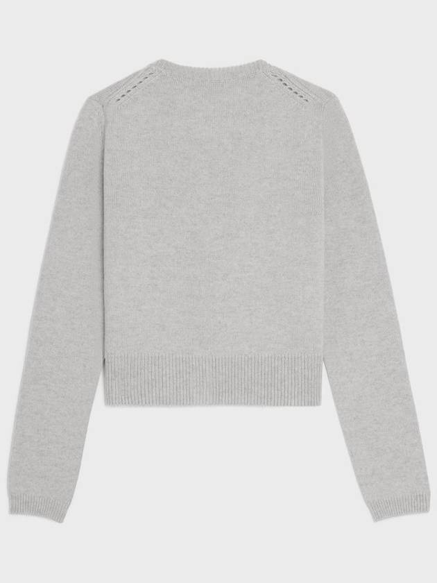 CELINE Triomphe Cashmere Cardigan Grey