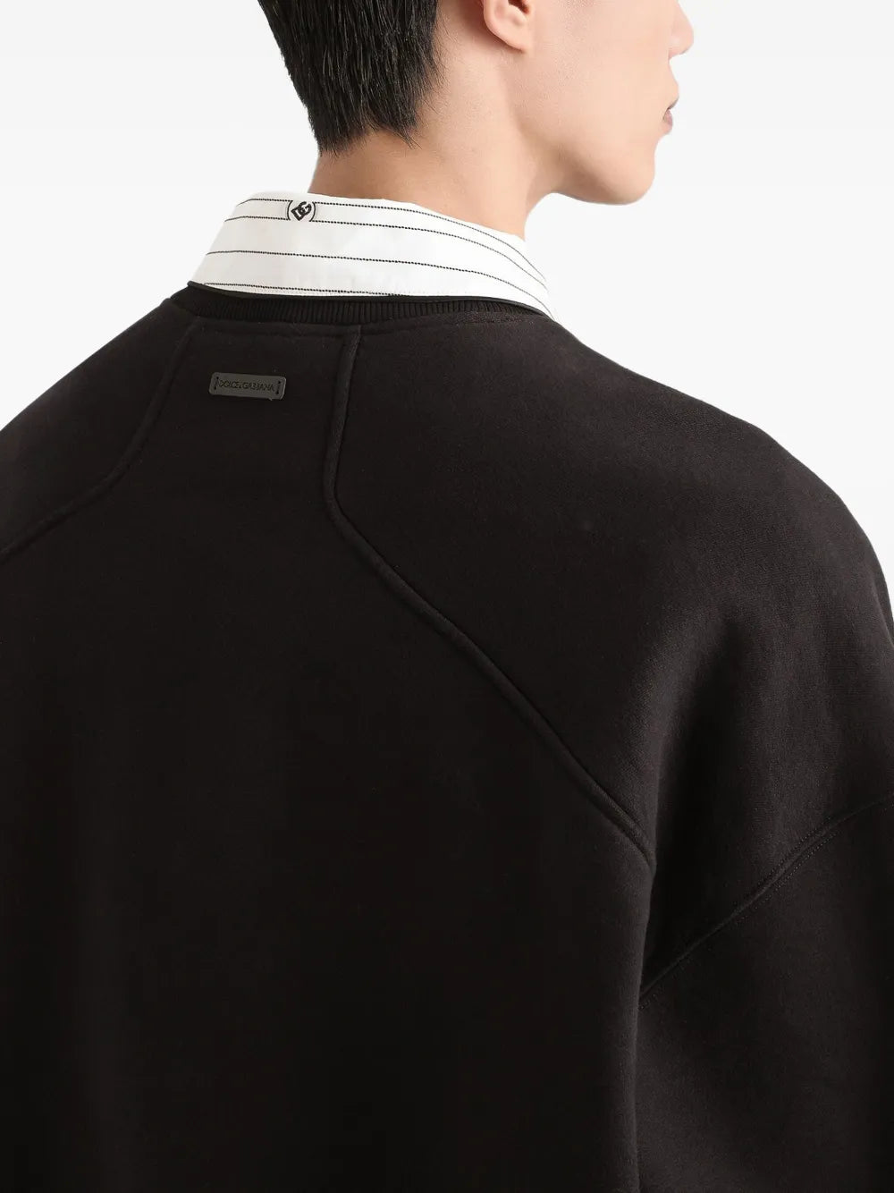 Dolce & Gabbana Men Long-Sleeved Cropped Sweatshirt