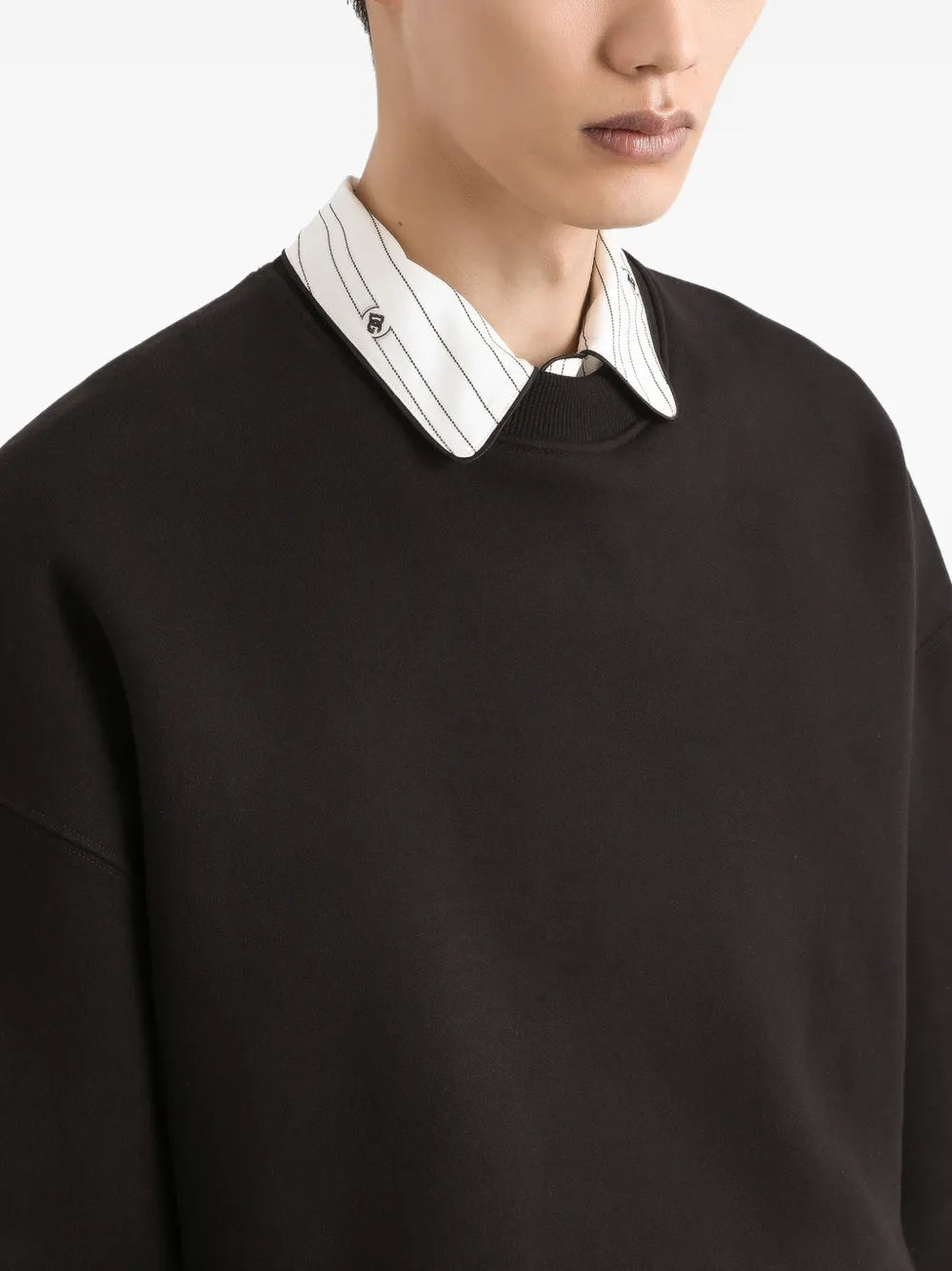 Dolce & Gabbana Men Long-Sleeved Cropped Sweatshirt