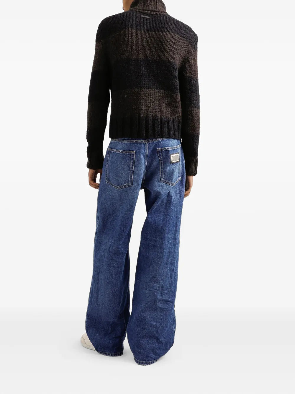 Dolce & Gabbana Men Striped Turtleneck Sweater