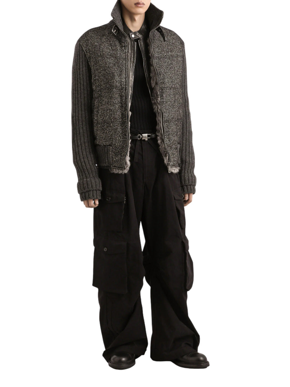 Dolce & Gabbana Men Houndstooth Knit Jacket