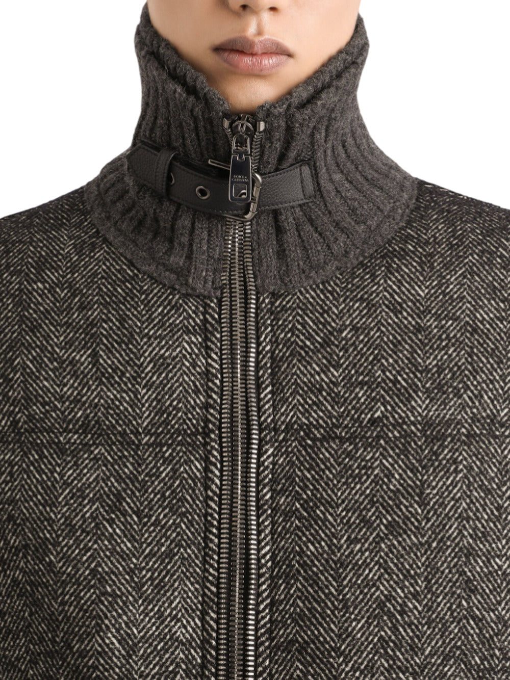 Dolce & Gabbana Men Houndstooth Knit Jacket