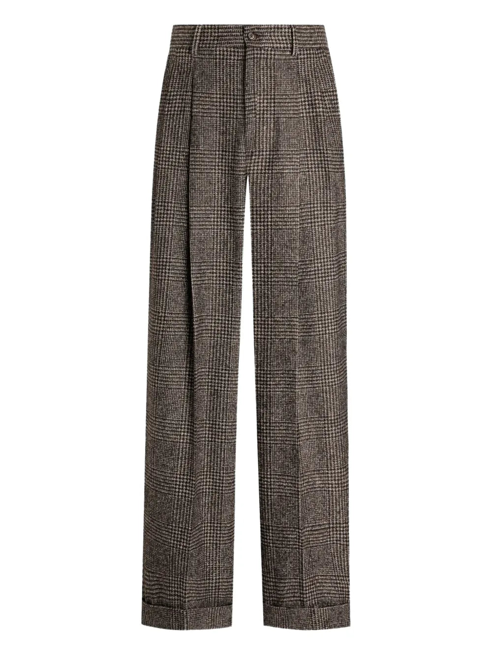Dolce & Gabbana Men Wide-Leg Plaid Trousers