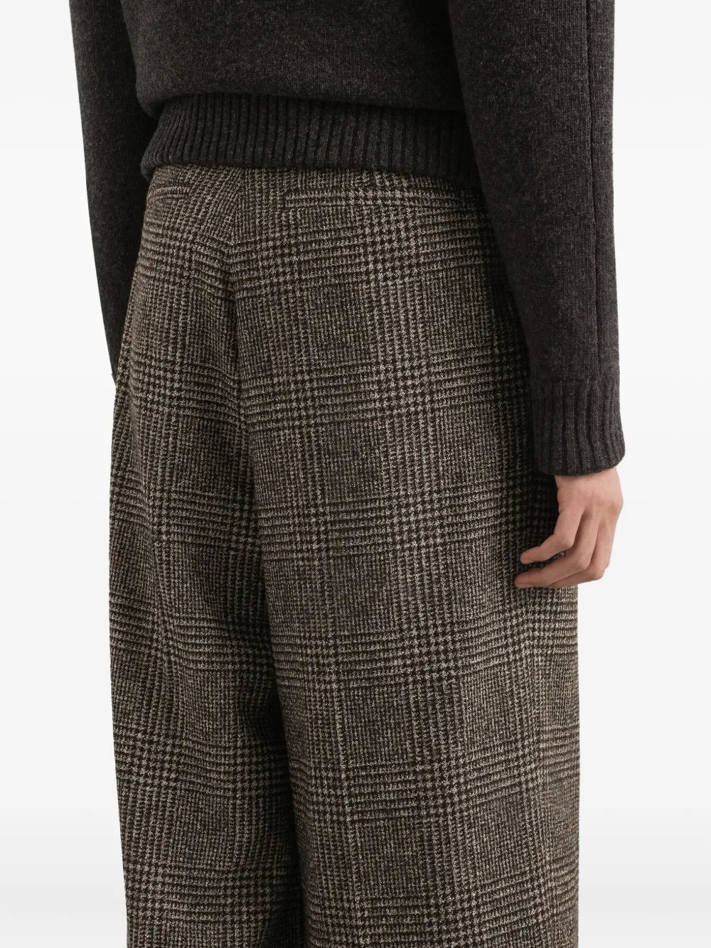 Dolce & Gabbana Men Wide-Leg Plaid Trousers