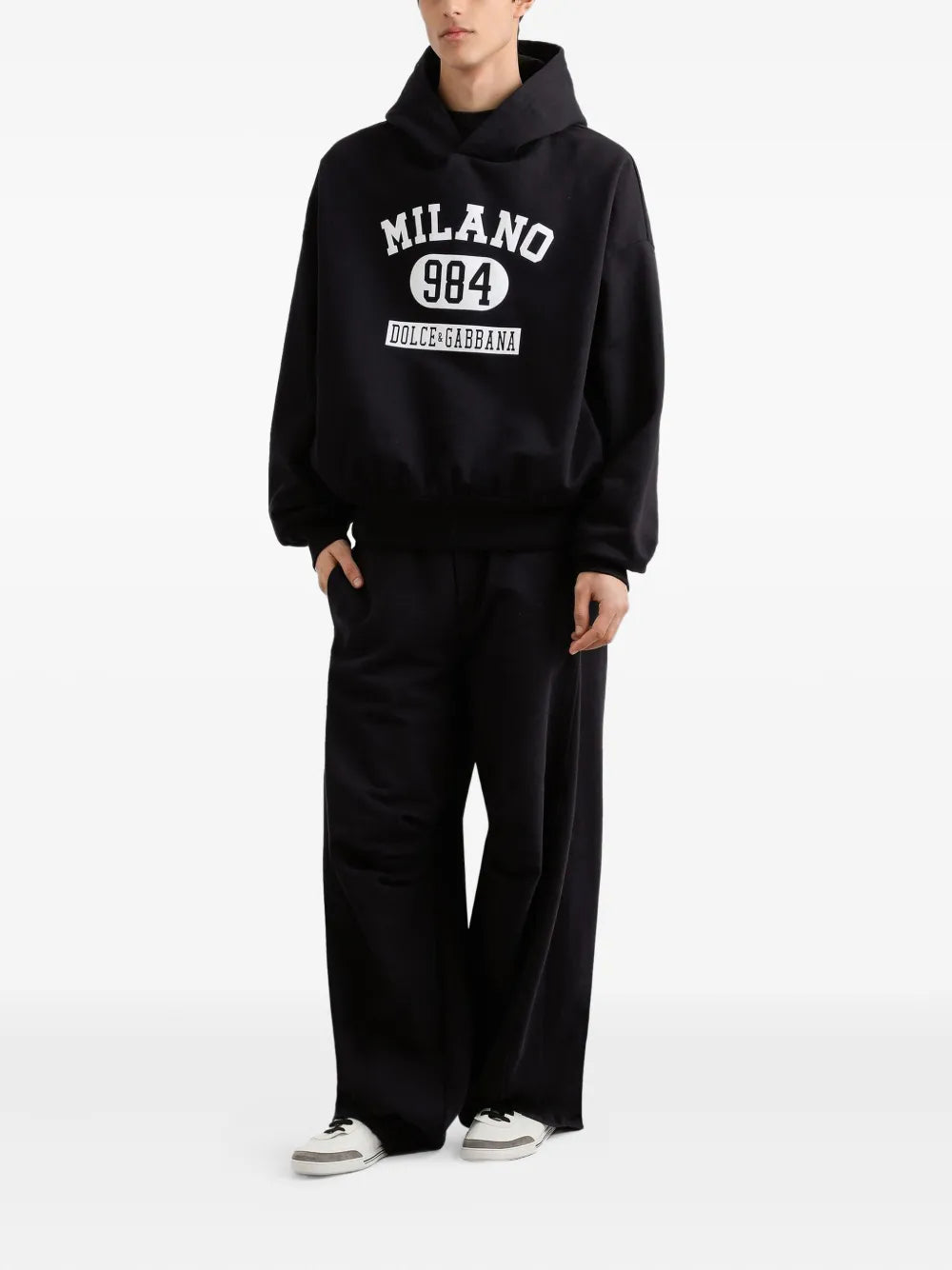 Dolce & Gabbana Men Printed Long-Sleeved Hoodie