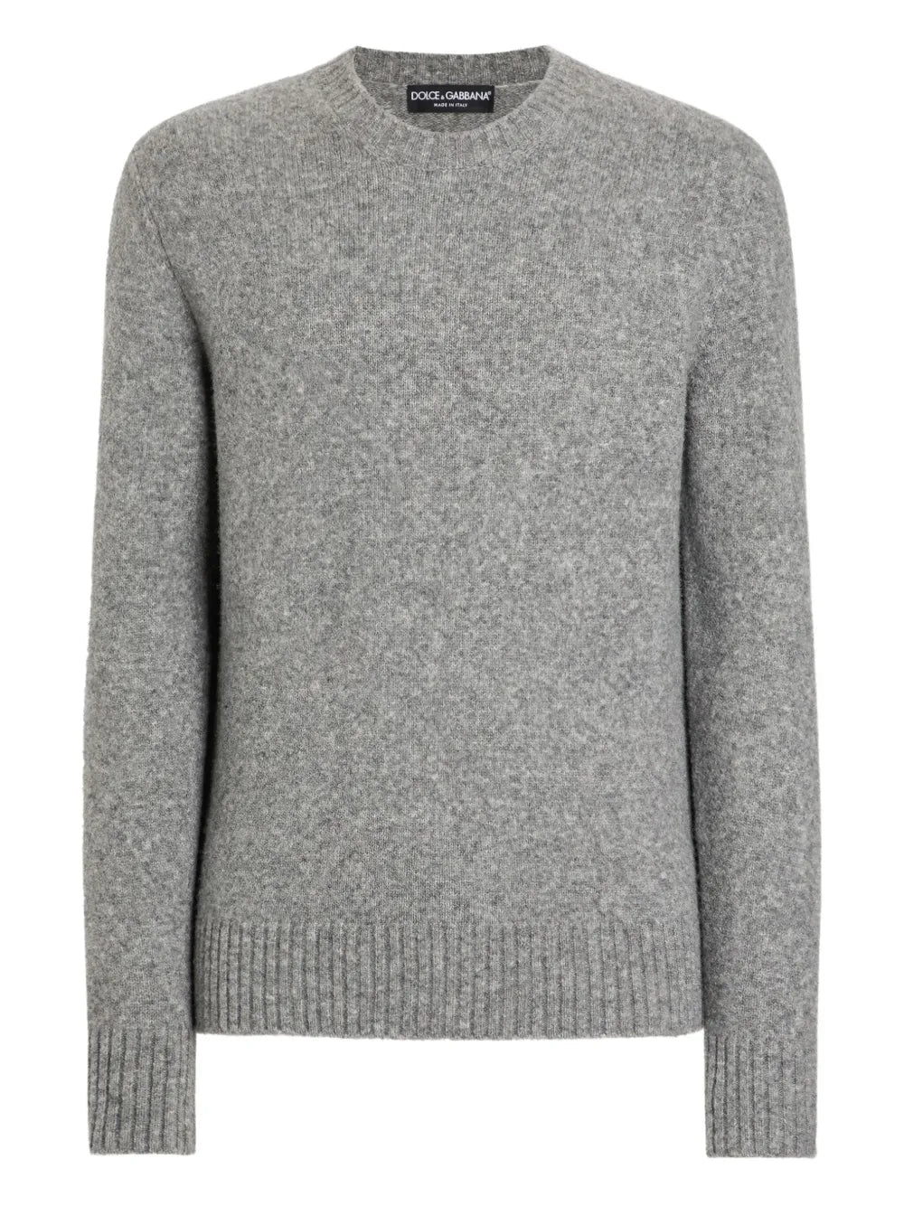 Dolce & Gabbana Men Long-Sleeved Crewneck Sweater  Origin: Italy  Features Gray Long Sleeves Crewneck Ribbed Collar Ribbed Cuffs Composition 70% Virgin Wool, 30% Polyamide  Washing Instructions Read The Manufacturer`S Instructions  Id Gxx02tjfmil