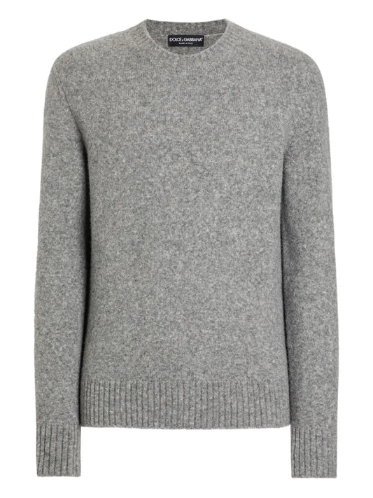 Dolce & Gabbana Men Long-Sleeved Crewneck Sweater  Origin: Italy  Features Gray Long Sleeves Crewneck Ribbed Collar Ribbed Cuffs Composition 70% Virgin Wool, 30% Polyamide  Washing Instructions Read The Manufacturer`S Instructions  Id Gxx02tjfmil