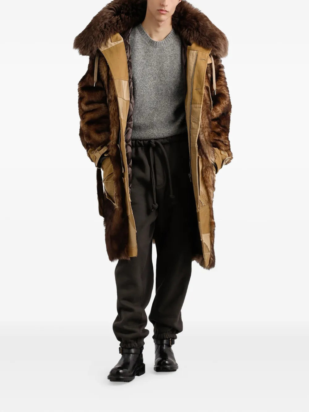 Dolce & Gabbana Men Long-Sleeved Crewneck Sweater  Origin: Italy  Features Gray Long Sleeves Crewneck Ribbed Collar Ribbed Cuffs Composition 70% Virgin Wool, 30% Polyamide  Washing Instructions Read The Manufacturer`S Instructions  Id Gxx02tjfmil