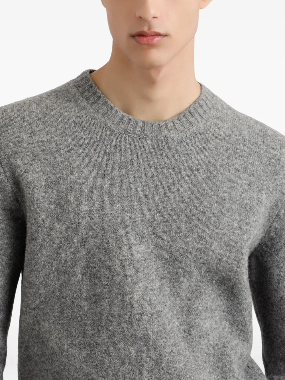 Dolce & Gabbana Men Long-Sleeved Crewneck Sweater  Origin: Italy  Features Gray Long Sleeves Crewneck Ribbed Collar Ribbed Cuffs Composition 70% Virgin Wool, 30% Polyamide  Washing Instructions Read The Manufacturer`S Instructions  Id Gxx02tjfmil