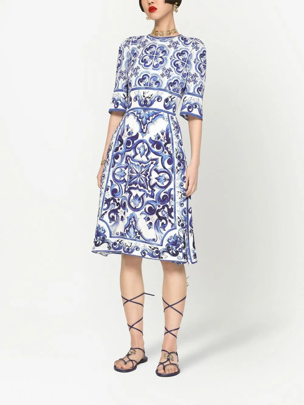 Dolce & Gabbana Women Printed Midi Dress